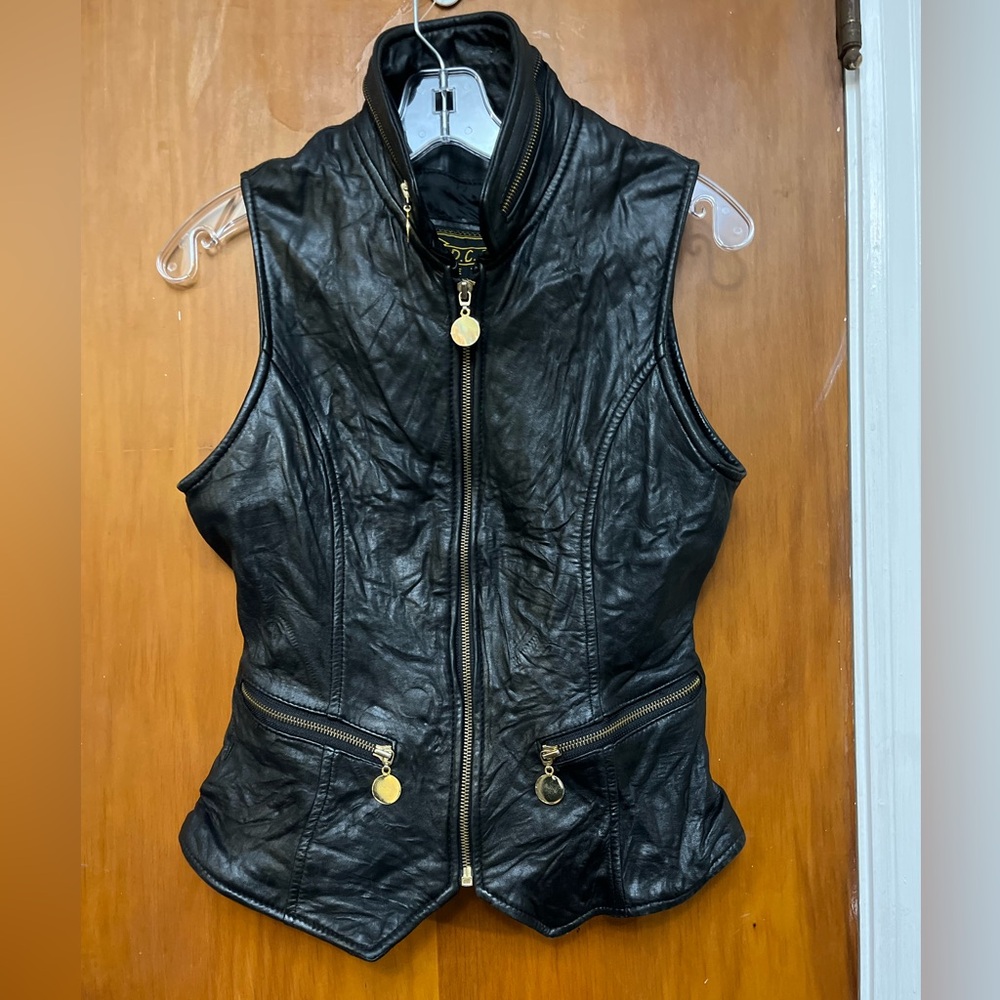Black Leather Vest